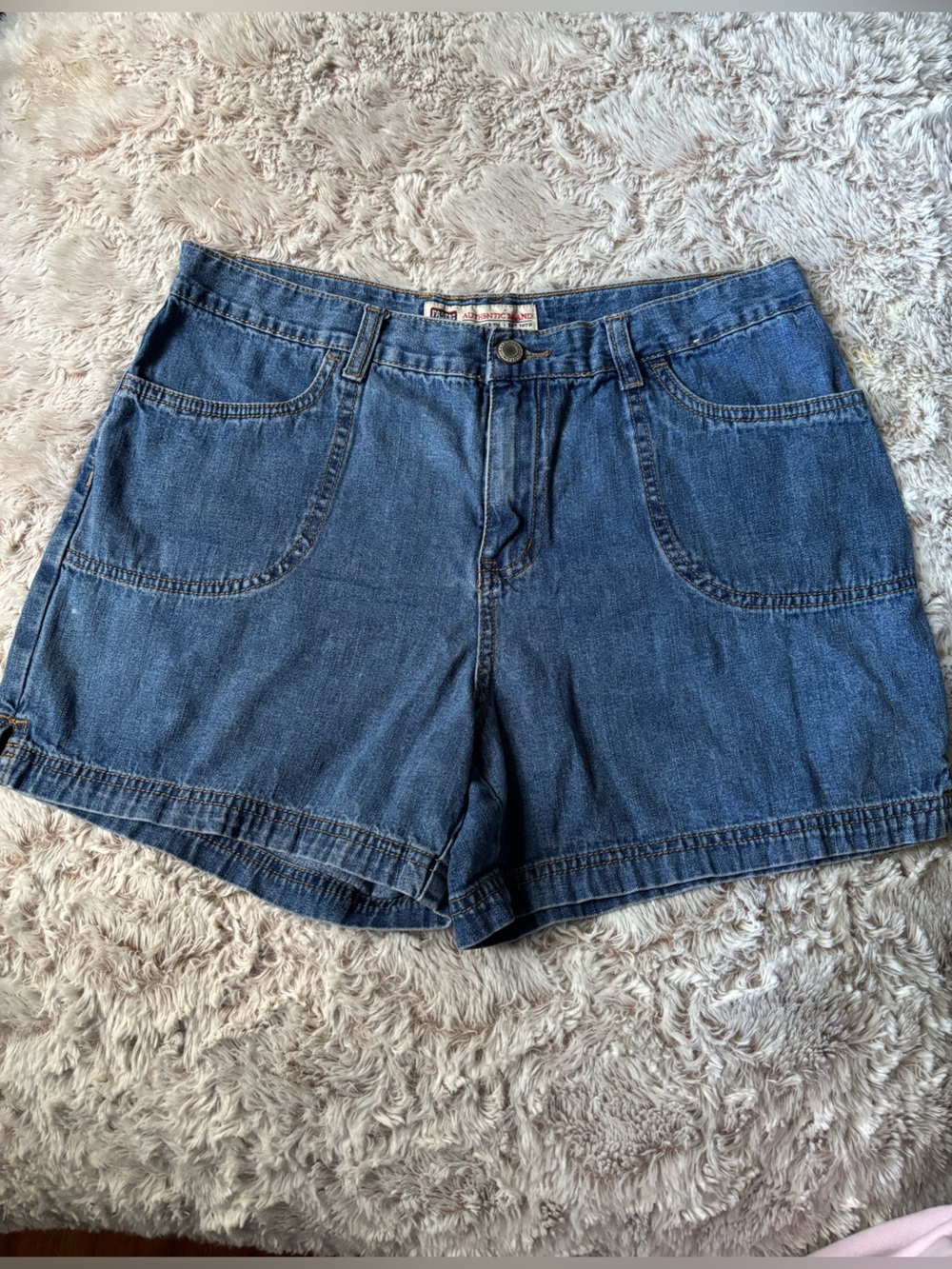 vintage 90s faded glory blue denim loose mom shorts